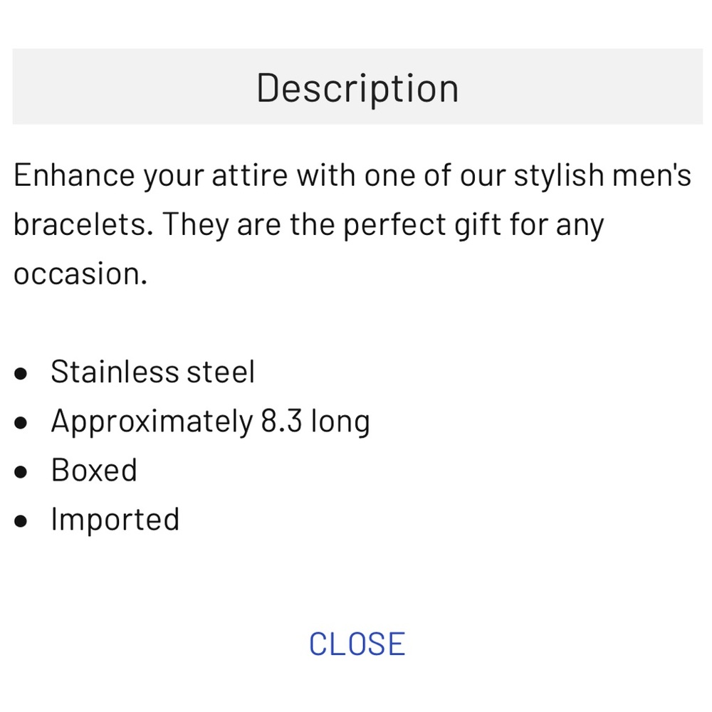 Boxed Men’s Bracelet - Picture 7 of 7
